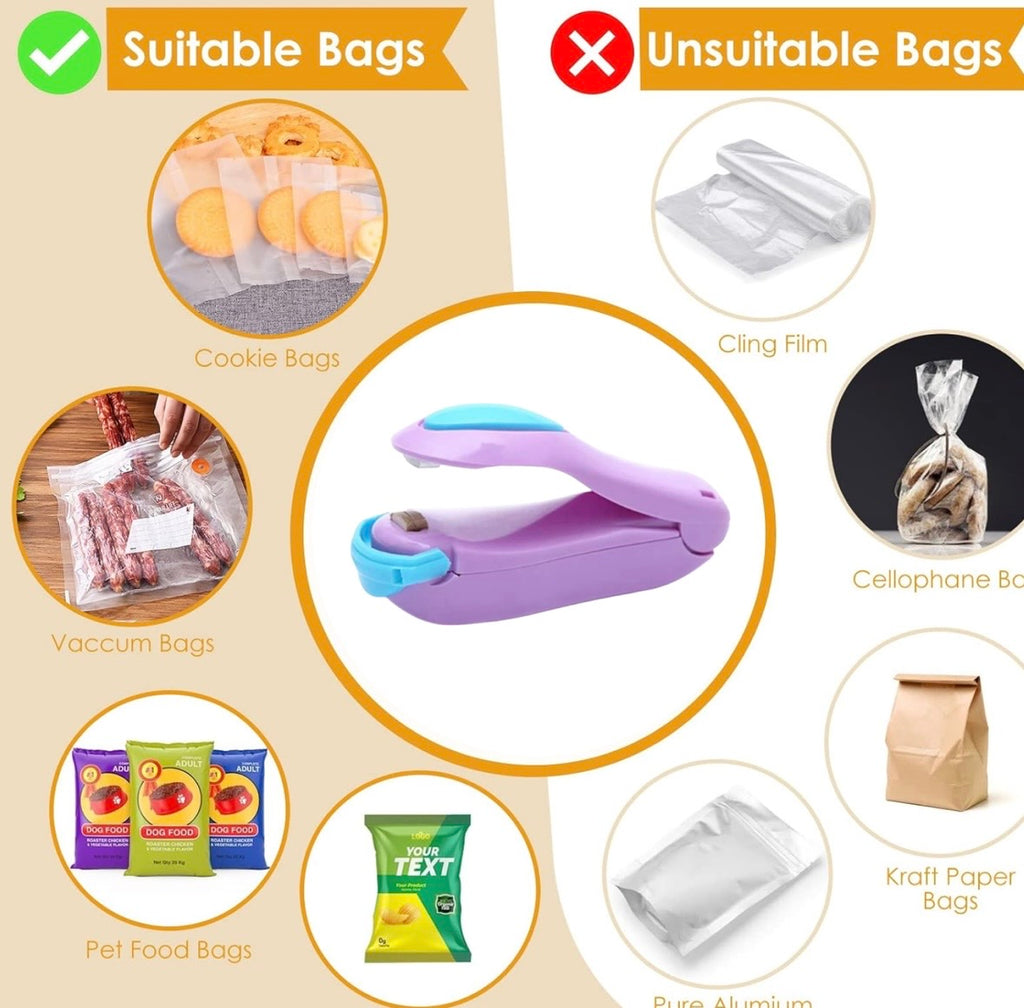 Mini Heat Sealer – Portable Food Bag Sealing Machine