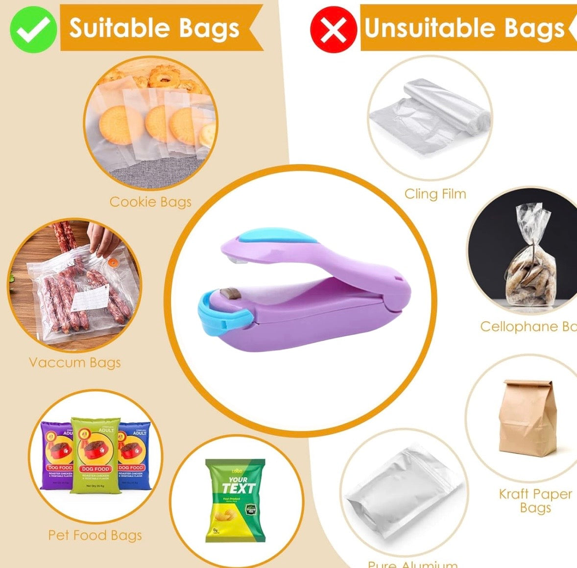 Mini Heat Sealer – Portable Food Bag Sealing Machine