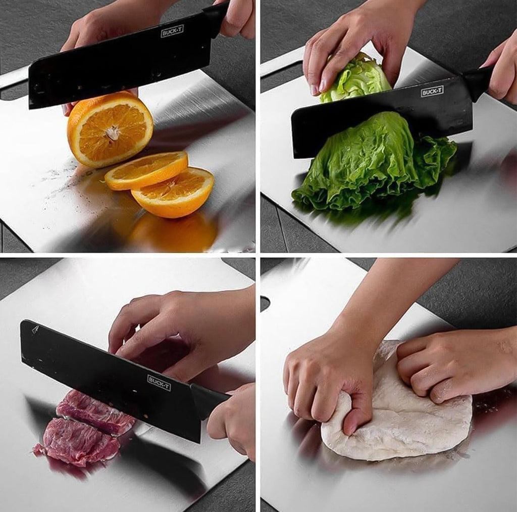 Stainless Steel Cutting Board – Durable & Hygienic 31x20 Cm