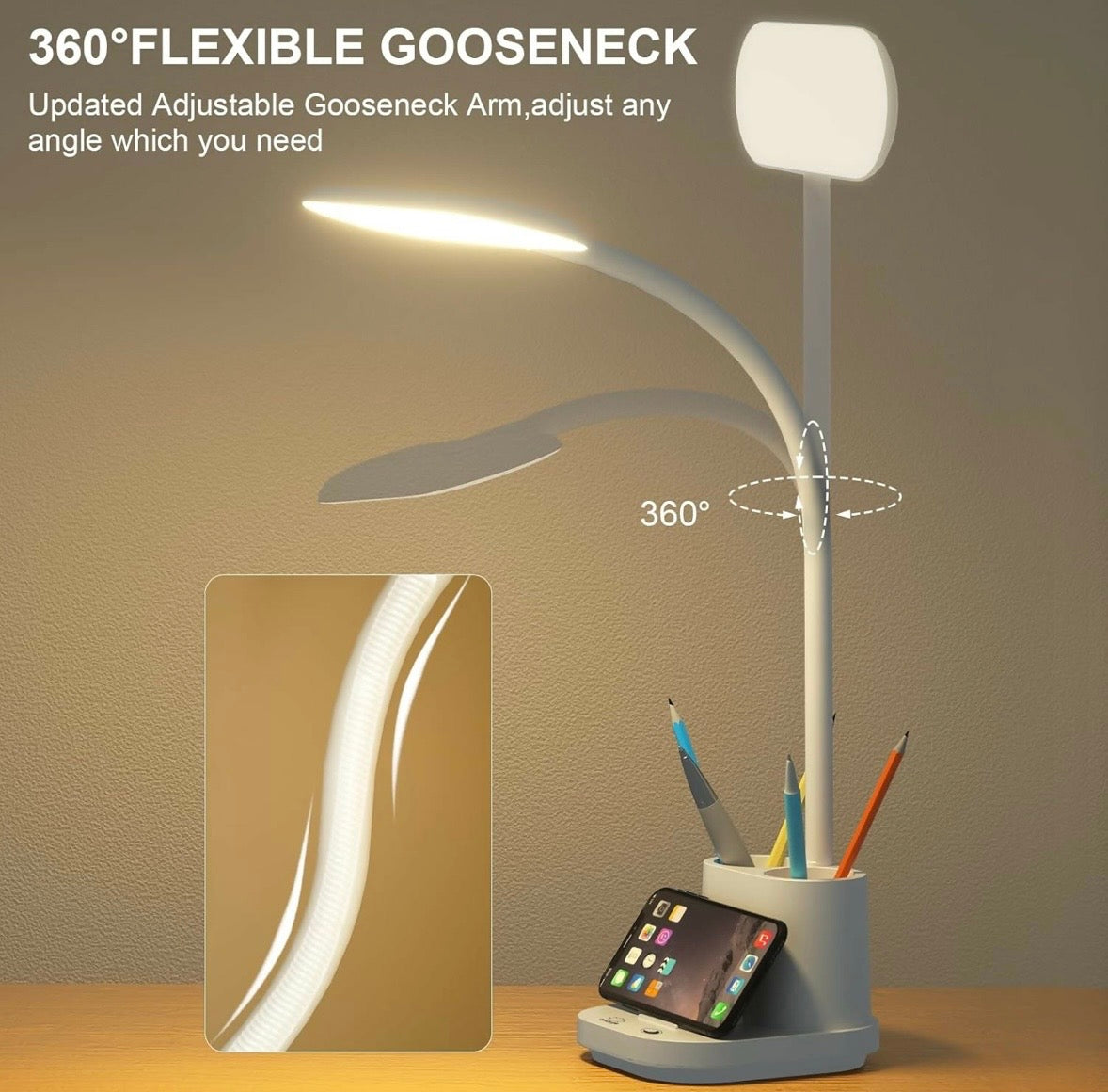 Multi-Function LED Desk Lamp – Adjustable Light