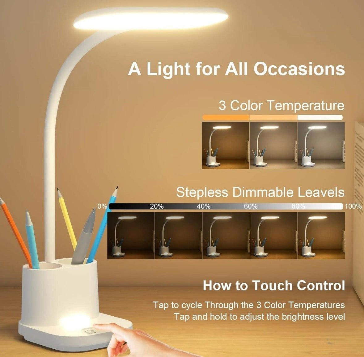 Multi-Function LED Desk Lamp – Adjustable Light