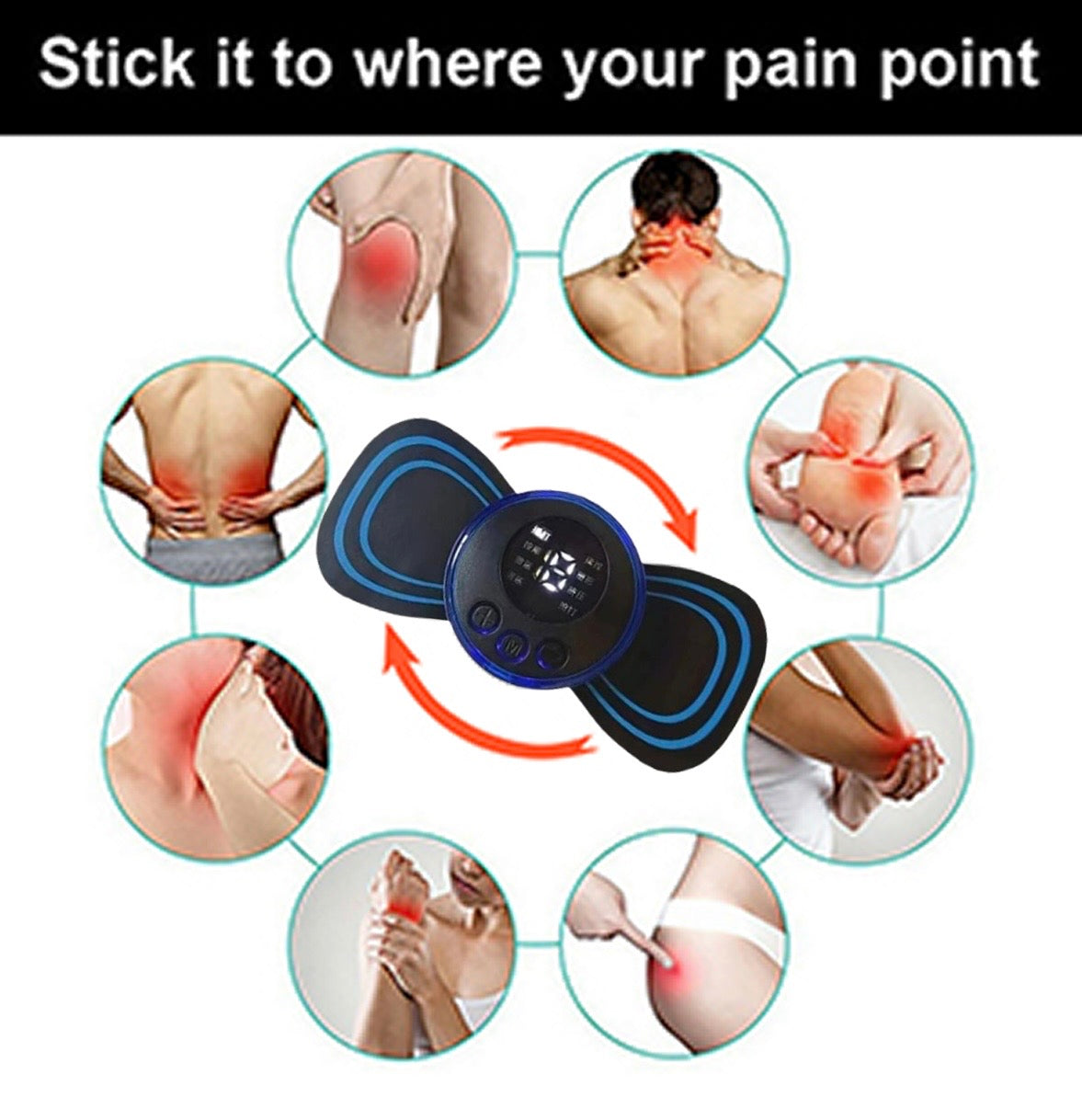 Portable USB Neck Massager – Electric EMS Relief