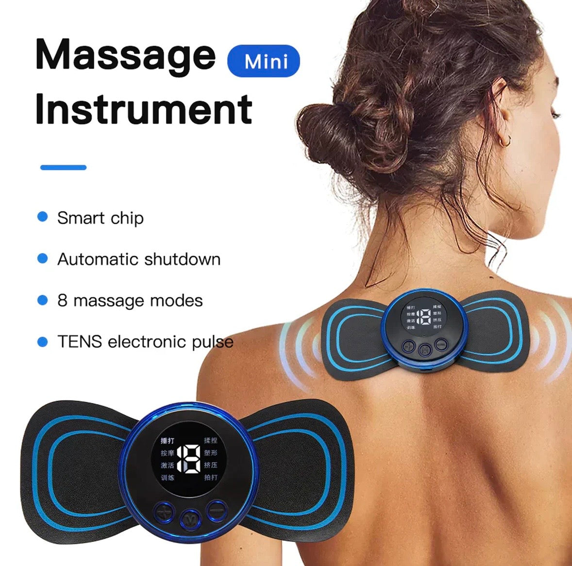 Portable USB Neck Massager – Electric EMS Relief